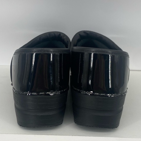 Sanita Original Danish Non Slip Professional Black Patent Leather Clogs NWOT - Picture 6 of 13